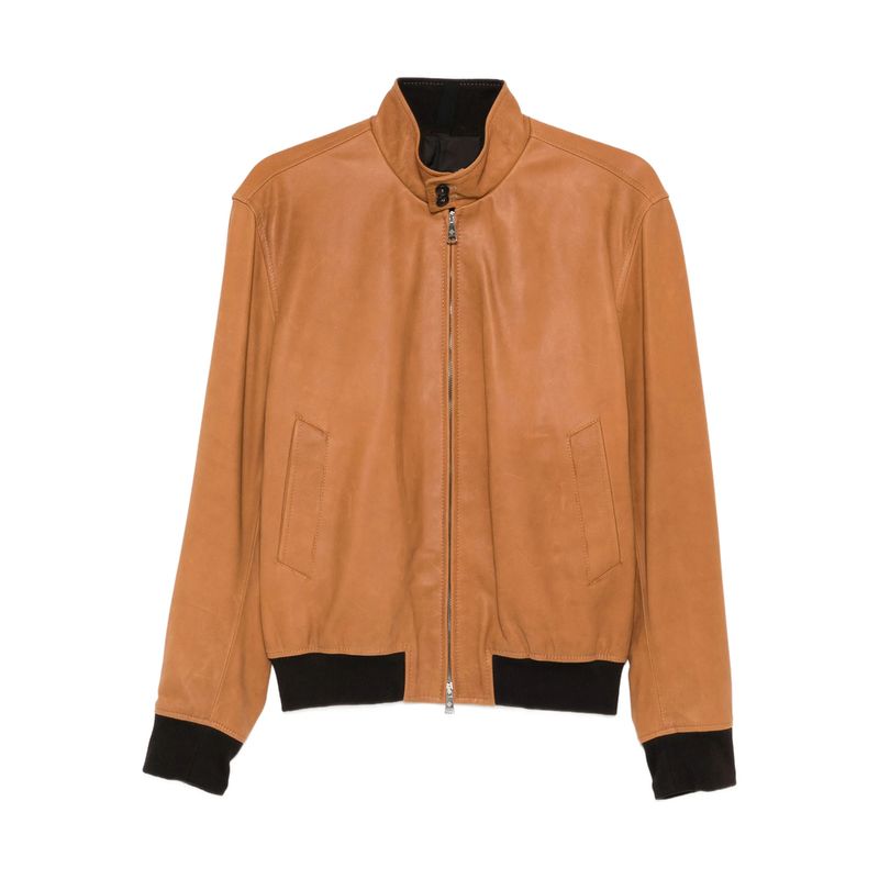 Tagliatore Brown Jackets  Leather Jackets Men